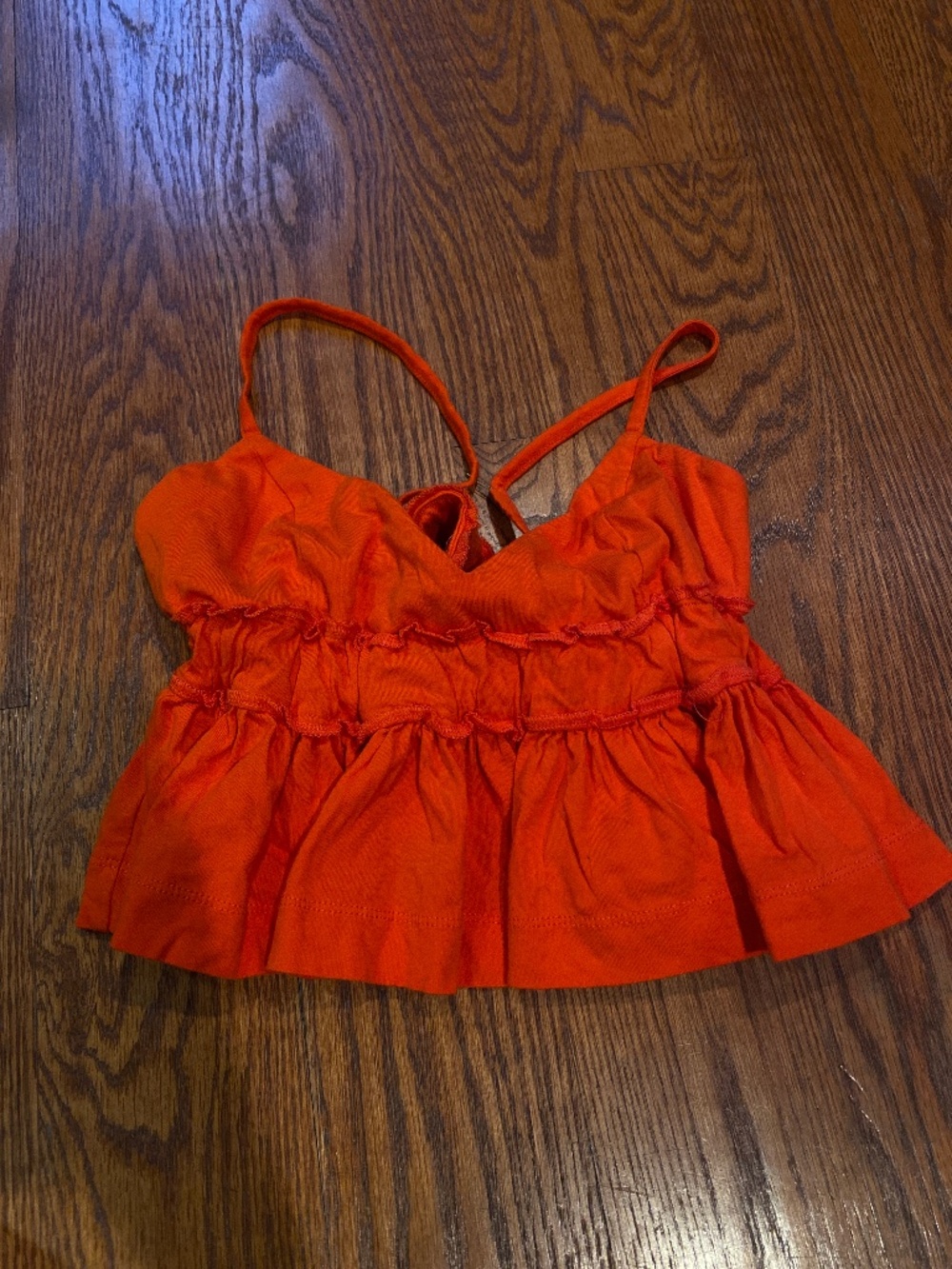 RED CROPPED TOP